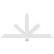Ekena Millwork Kennewick Architectural Grade PVC Gable Bracket, 60"W x 27 1/2"H x 2"D x 4"F, 11/12 Pitch GBP060X28X0204KEN00 - alternate 2